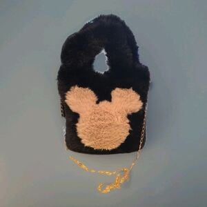 Black and Cream Crossbody Bag Mickey Mouse Inspired